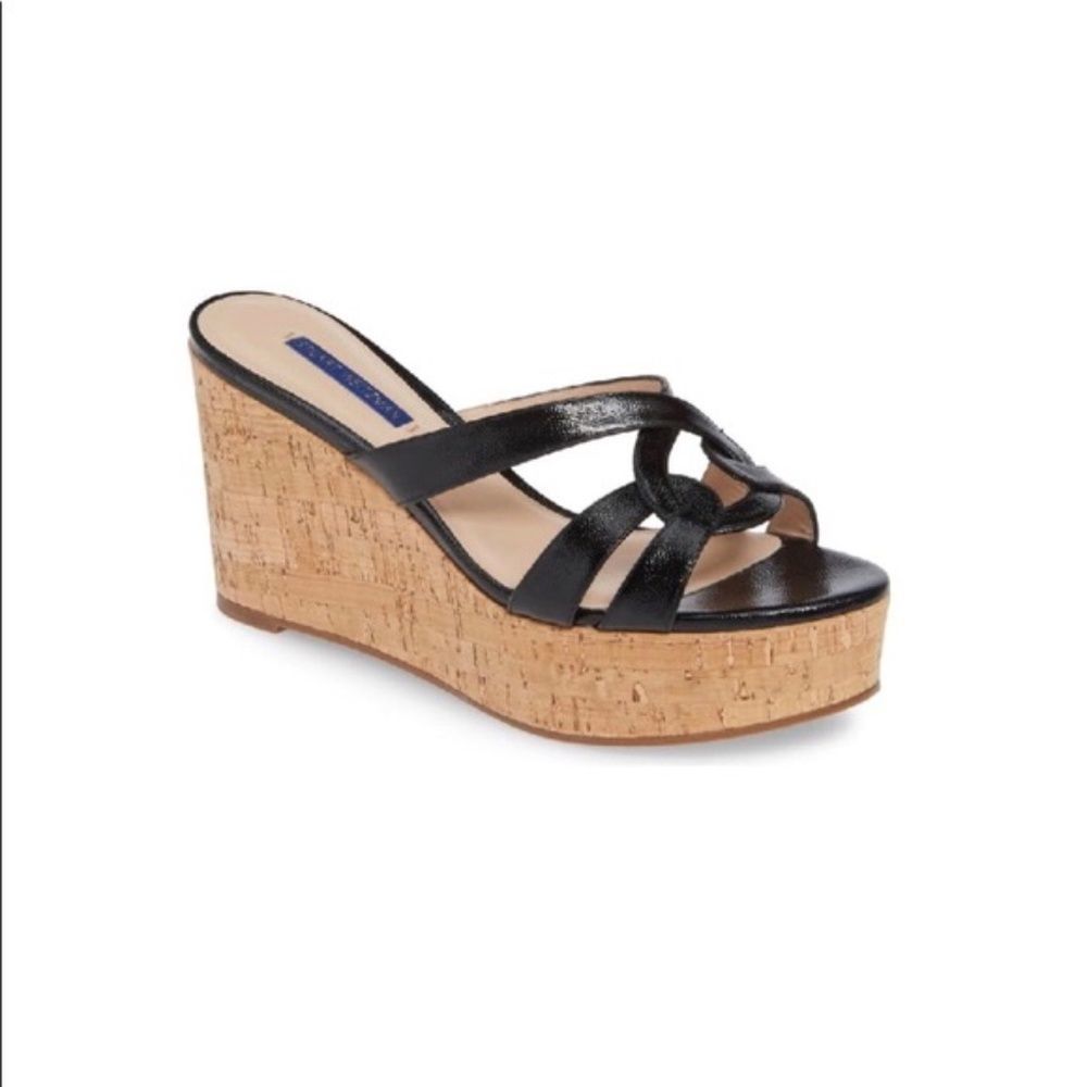 Stuart Weitzman Cadence Wedge sandal Black